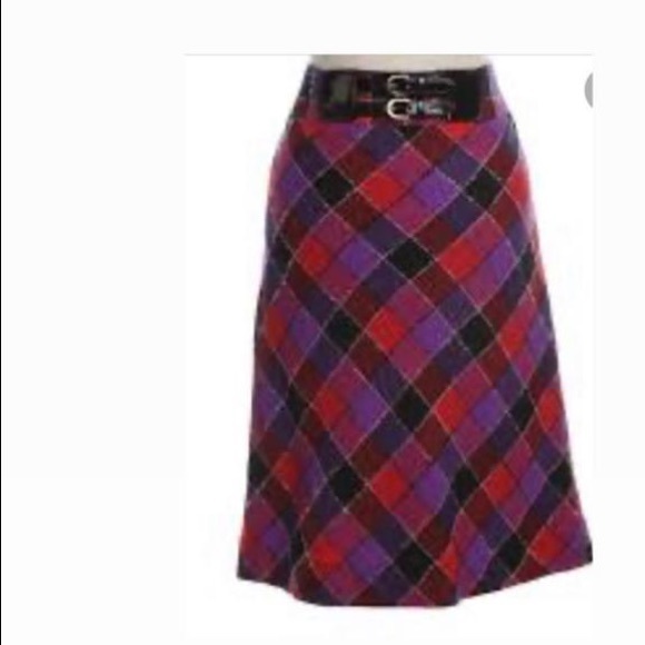 Milly plaid knee length skirt - Picture 1 of 1